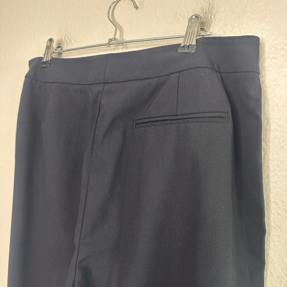 Lafayette148 New York Women's Menswear Stretch Wool Pants Navy Trousers Size 6 - Picture 7 of 9